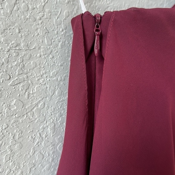 Azazie Lizzy A-Line One Shoulder Chiffon Dress Floor Length Formal Gown Size A6 - Picture 5 of 16